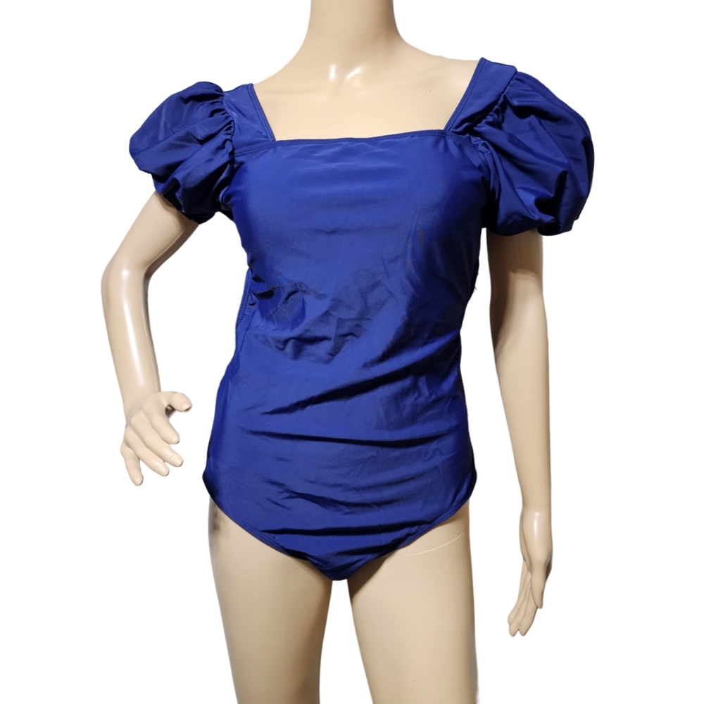 NWT Women's Exlura Navy Blue One Piece Swimsuit
